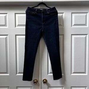 Eva Mendes New York & Company Dark Blue Denim Jeans, Size 10